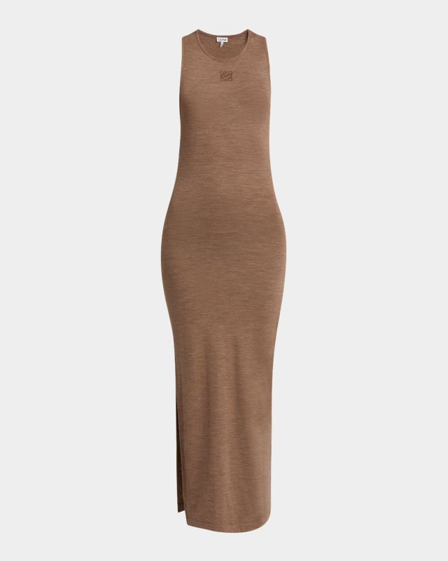 Long Anagram Wool Tank Dress